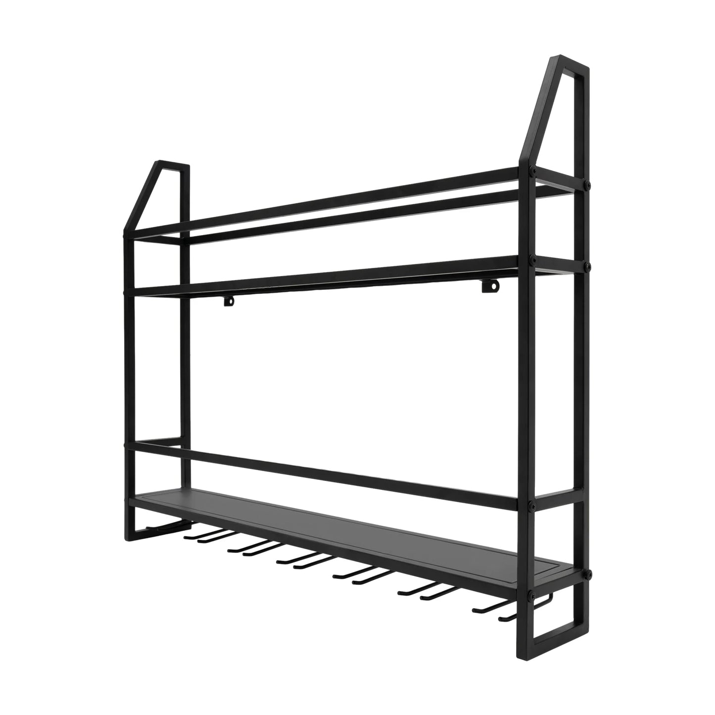 Wall Mounted Wine Rack Glass Holder For Home Bar Metal