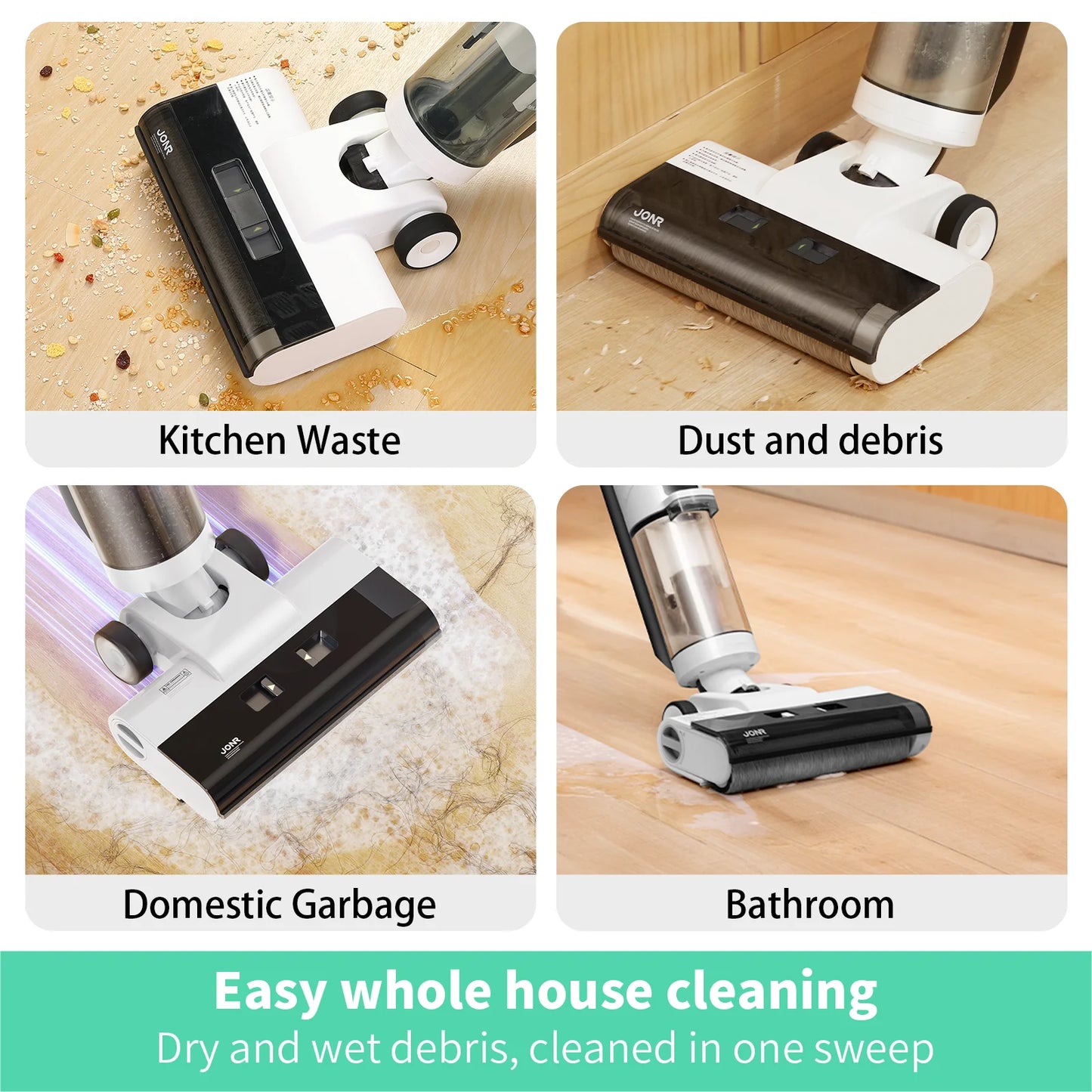 Jonrd ED12 Wet Dry Vacuum and Floor Washing Cleaner