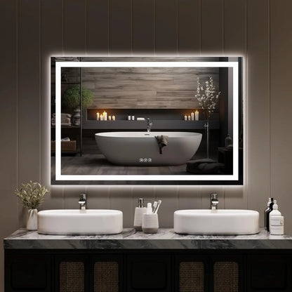 TWISTER.CK LED Bathroom Mirror With Memory Anti Fog Dimmable