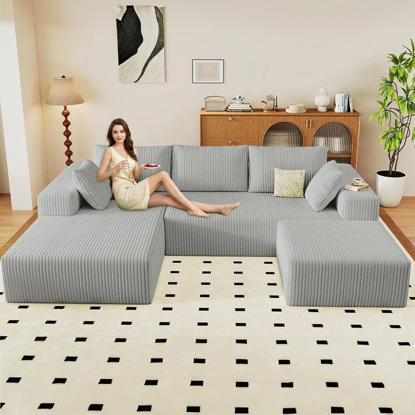 Cloud Couch Modular Sectional Sofa With Ottoman