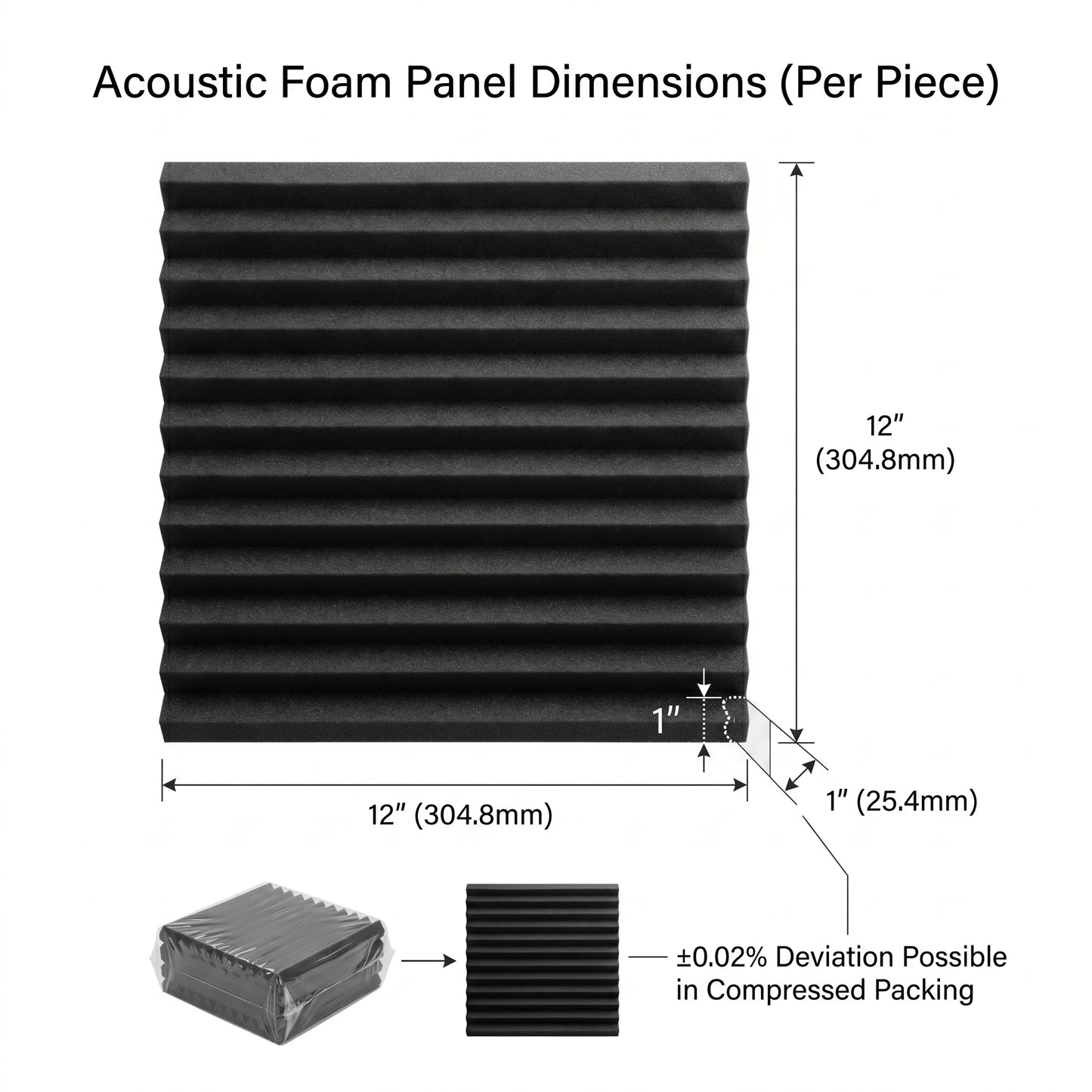 52 Pack Acoustic Foam Panels for Home Recording Studio