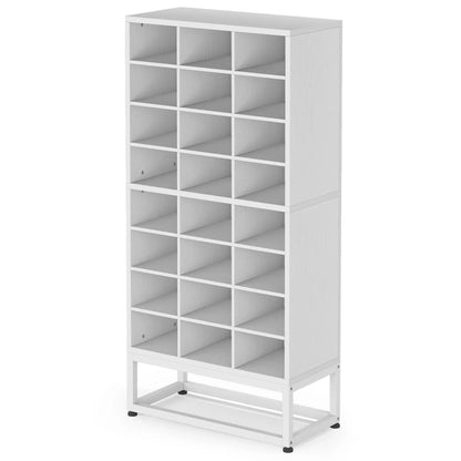 Tribesigns Wooden Shoe Cabinet Eight Tier Display Shelf Rack