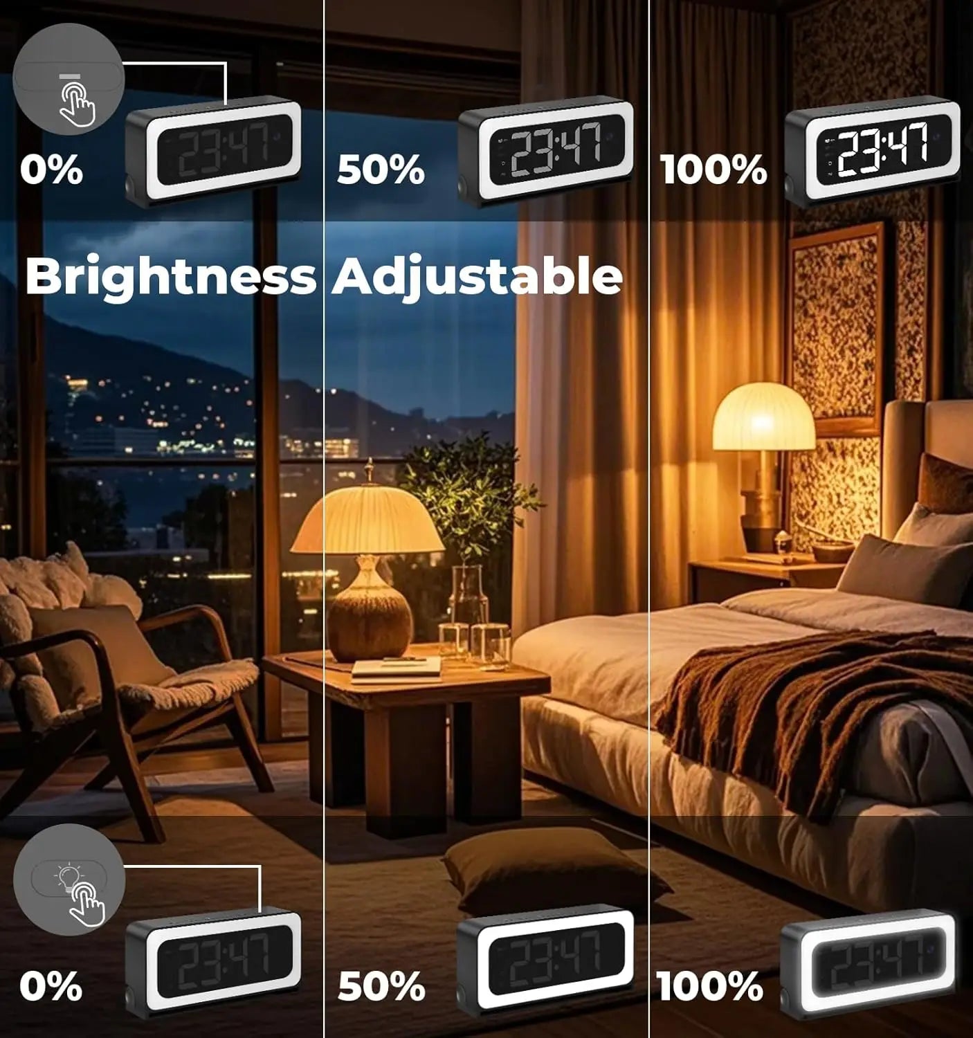 WESECUU Smart Clock Camera 2K Indoor Nanny Camera With WiFi