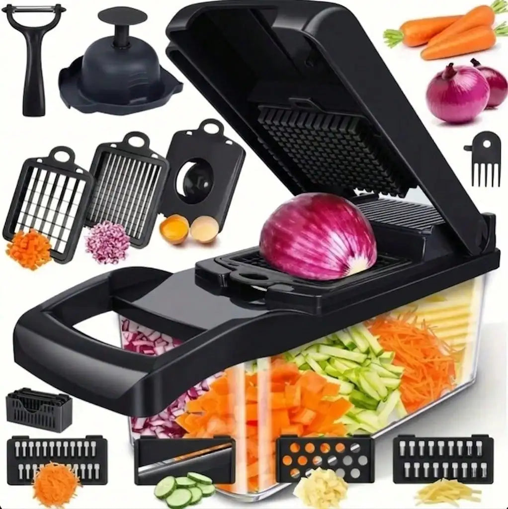 Multi Functional Vegetable Chopper With Eight Stainless Steel Blades