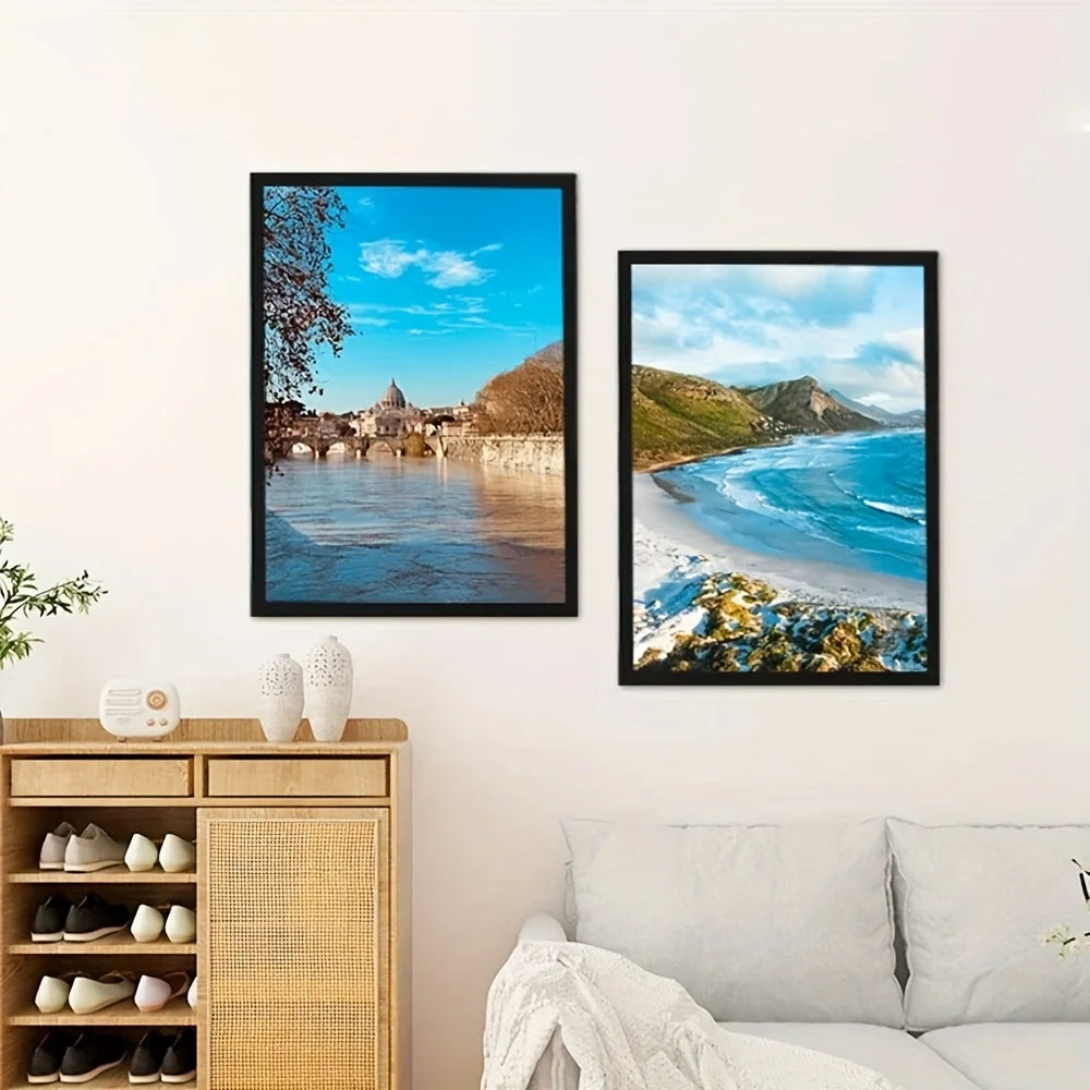 3Pcs Magnetic Wall Frame Set Self Adhesive Photos Notes