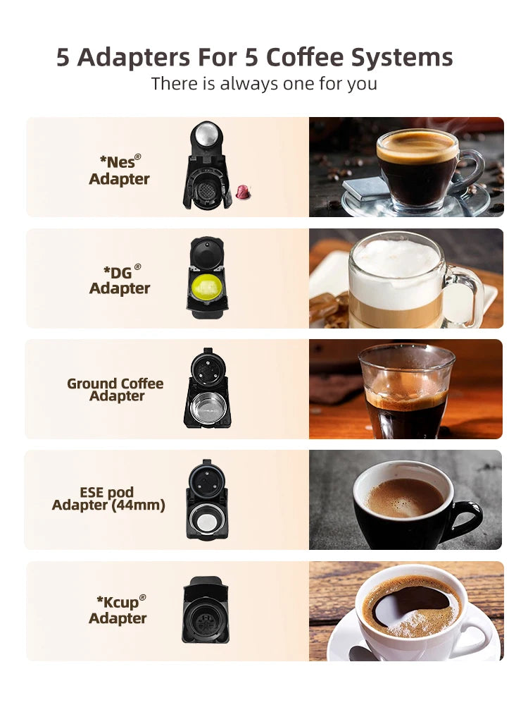 HiBREW 5 In 1 Capsule Coffee Machine
