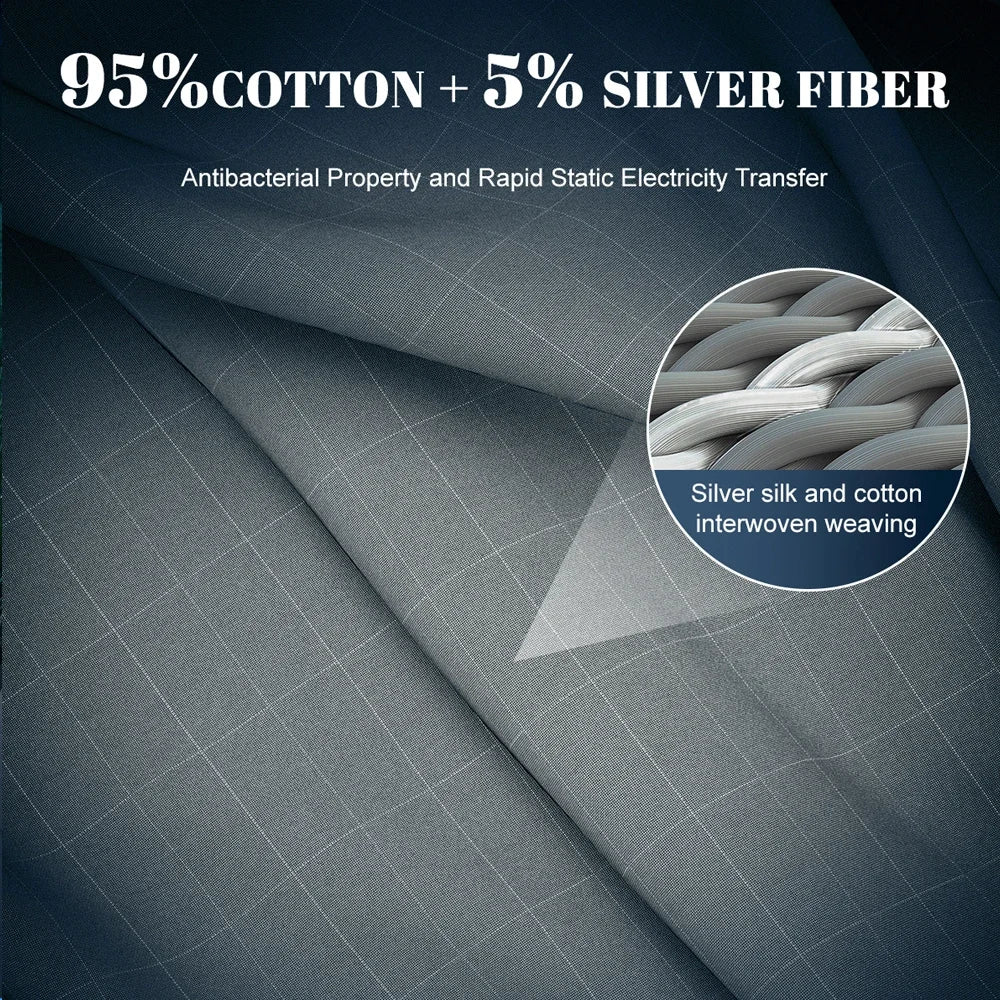 Astarexin Earthing Fitted Sheet With Conductive Silver Fiber