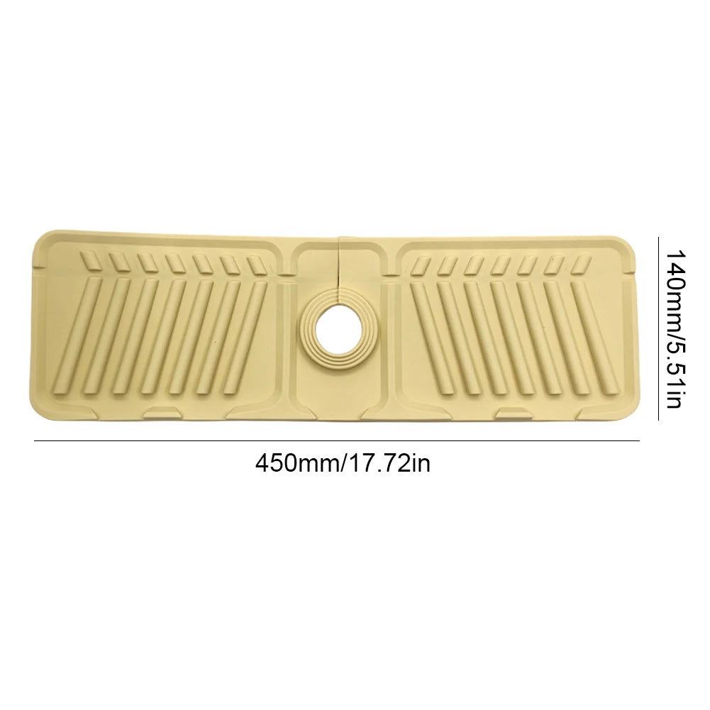 Silicone Faucet Mat Multifunction Draining Pad For Kitchen Countertop