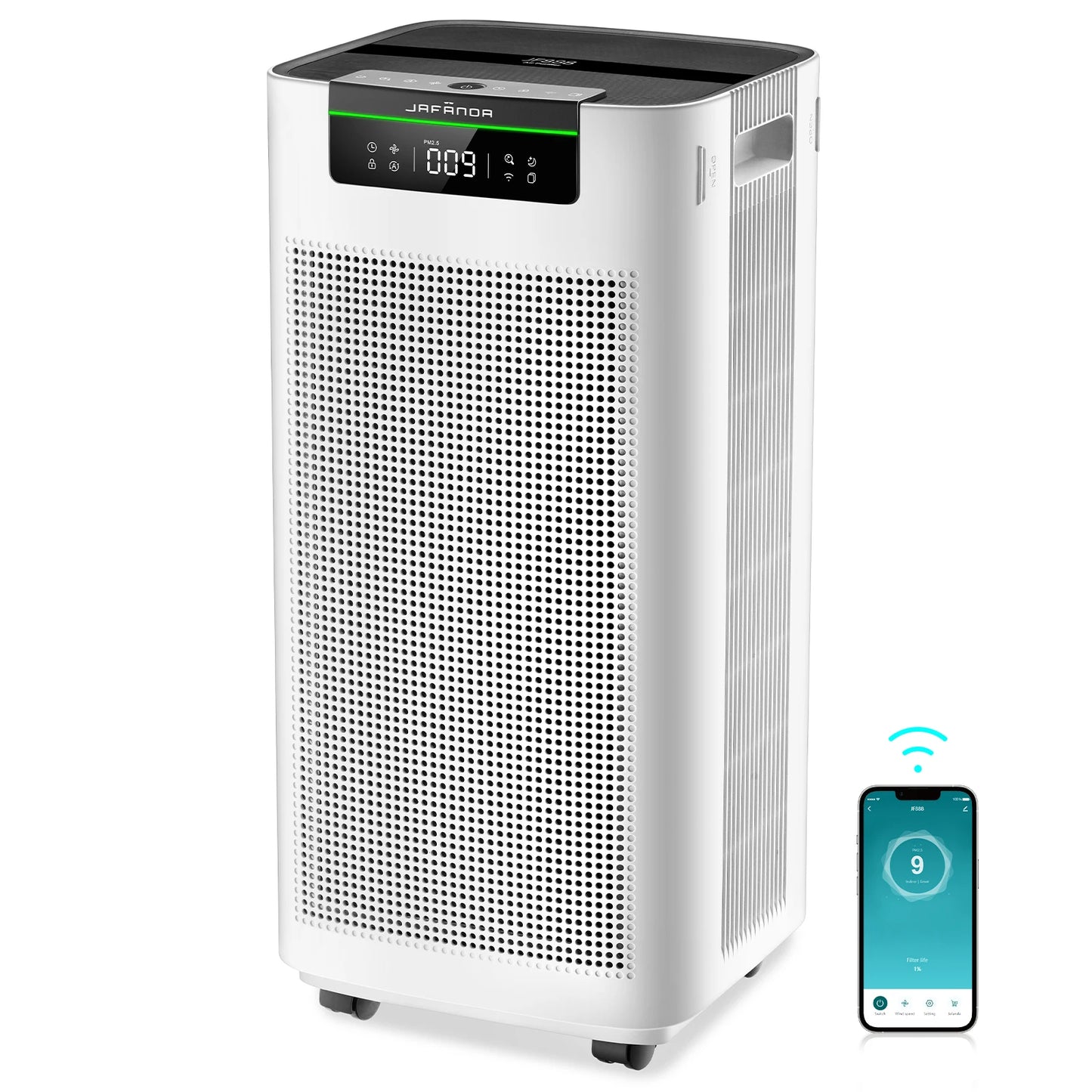Jafända Air Purifier With APP Alexa True HEPA Activated Carbon