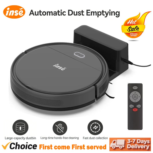 INSE Robot Vacuum Cleaner 3-in-1 Auto Cleaning And 4000Pa Suction
