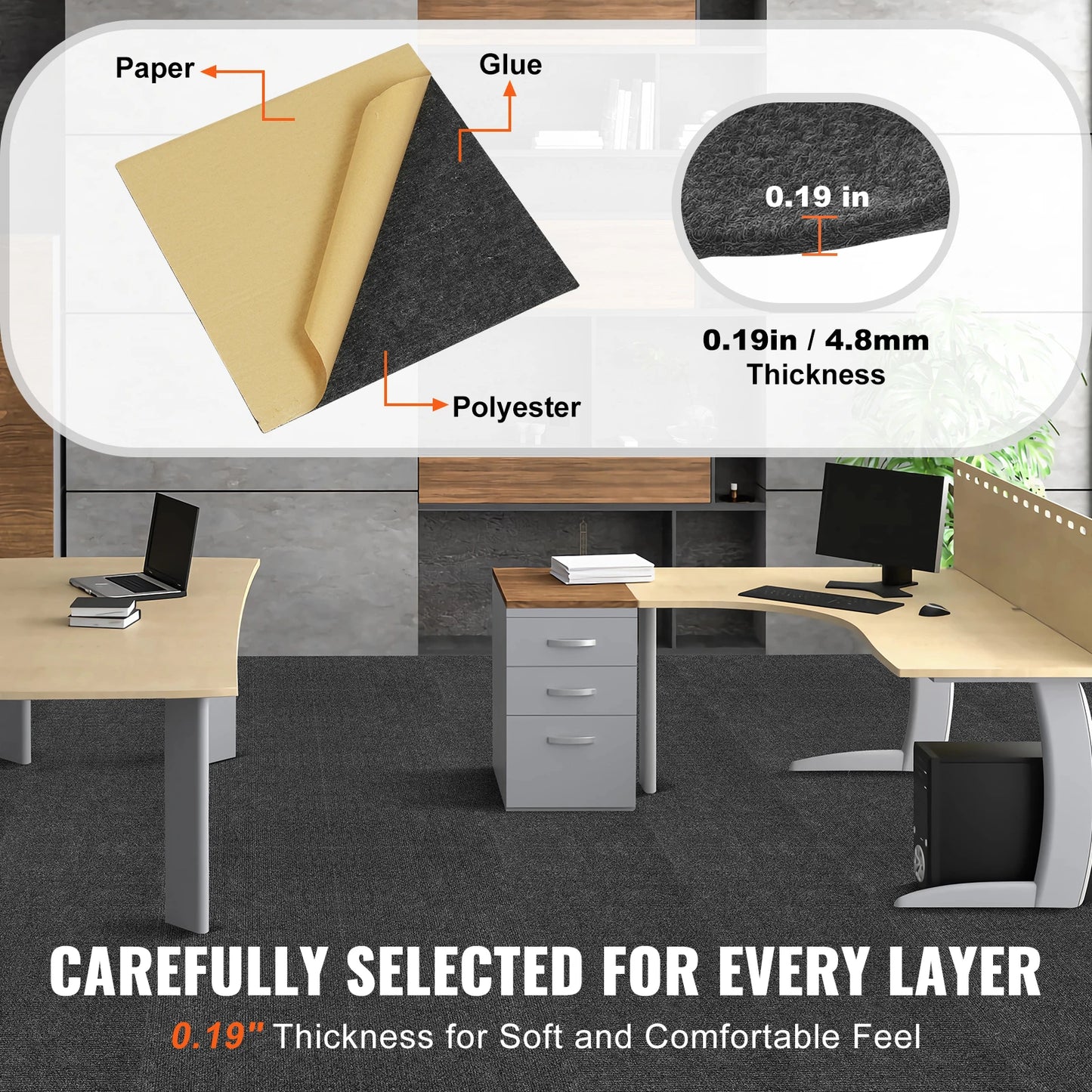 SucceBuy Peel And Stick Carpet Tiles For Bedroom Indoor Outdoor