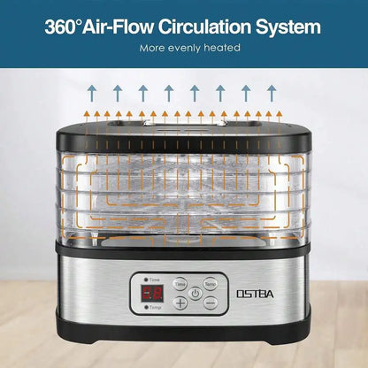 XMSJ 304 Stainless Steel Food Dehydrator With 72-Hour Timer