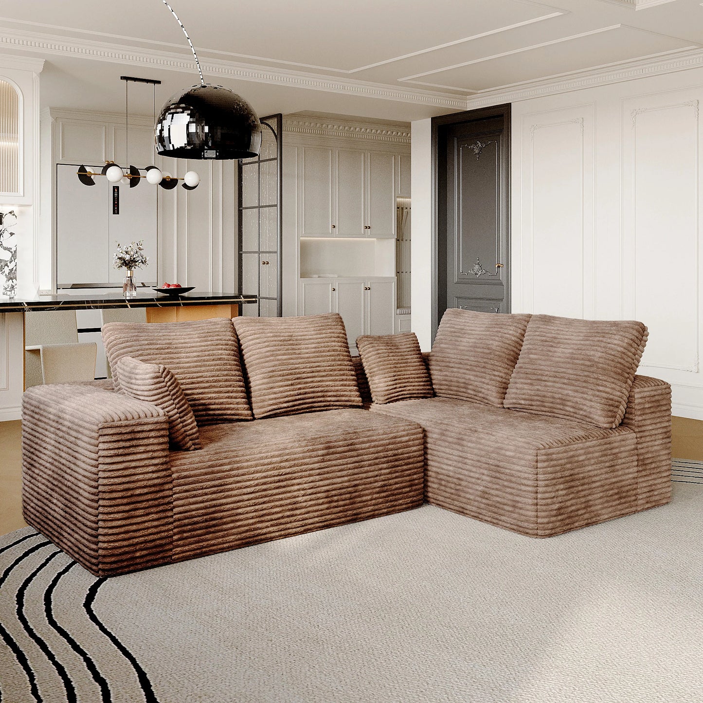 Sdorens L Shaped Cloud Sectional Sofa Modern Modular Couch