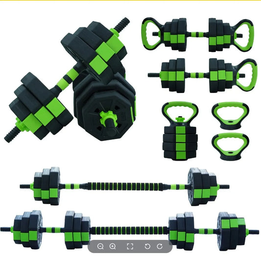 HiMISS 4 In 1 Adjustable Dumbbell Kettlebell Set For Home Gym