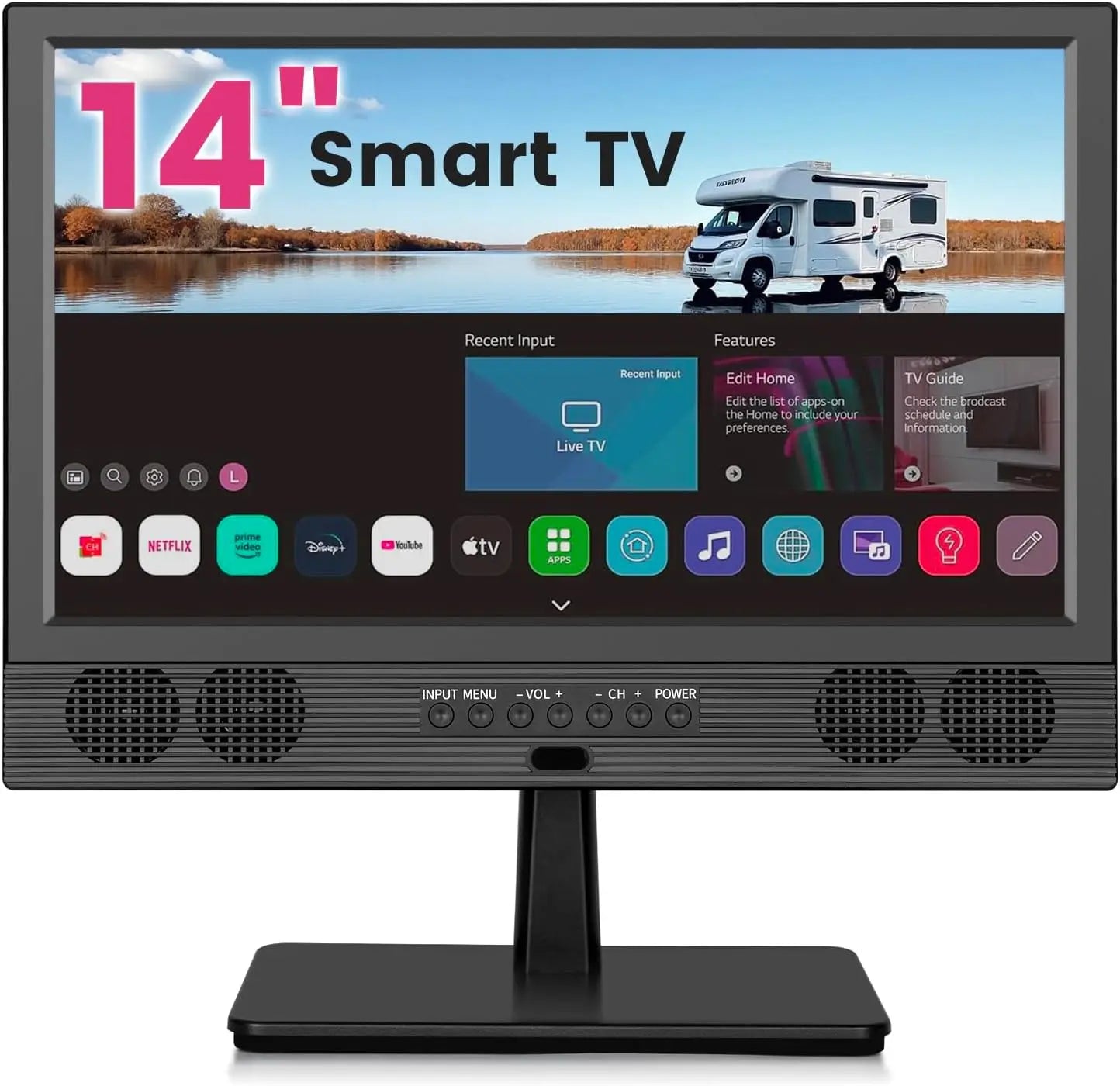 Portable Smart TV HD Screen Built In Apps HDMI USB