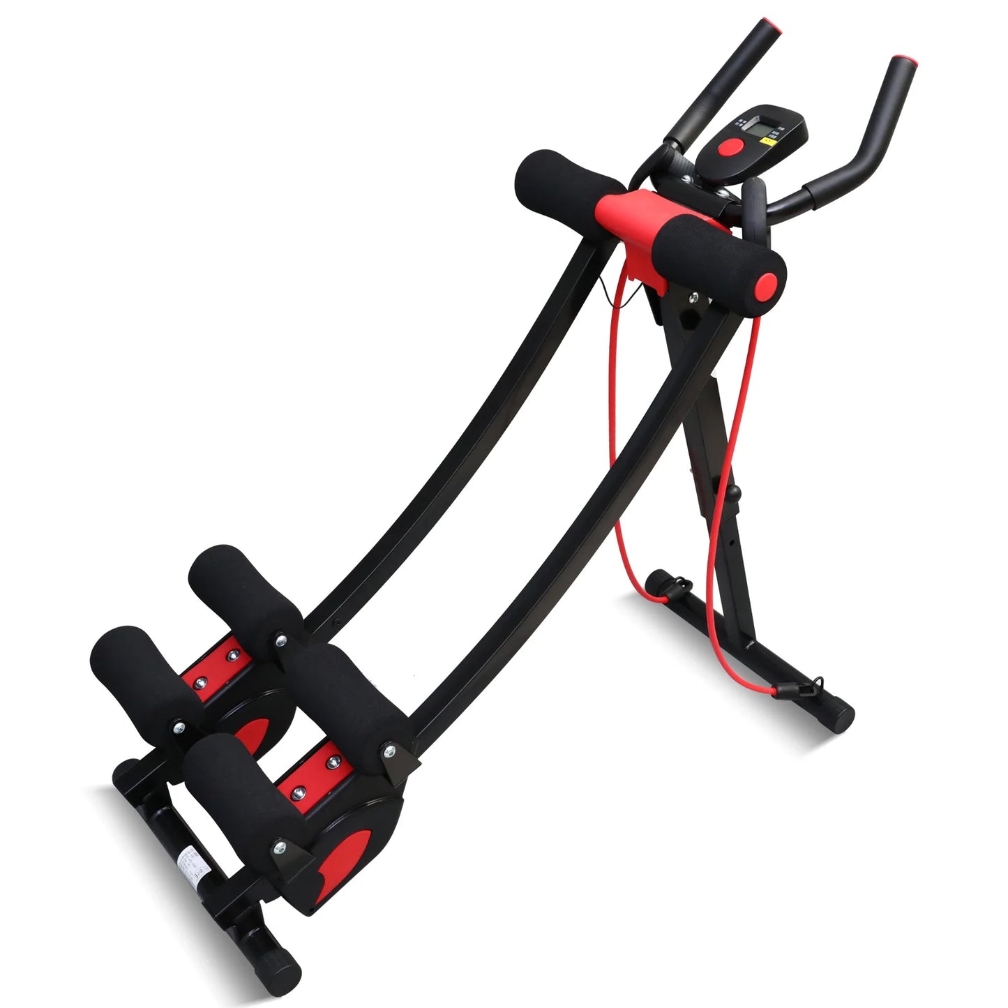 Dual Track Ab Machine With Adjustable Height Ab Cruncher Foldable