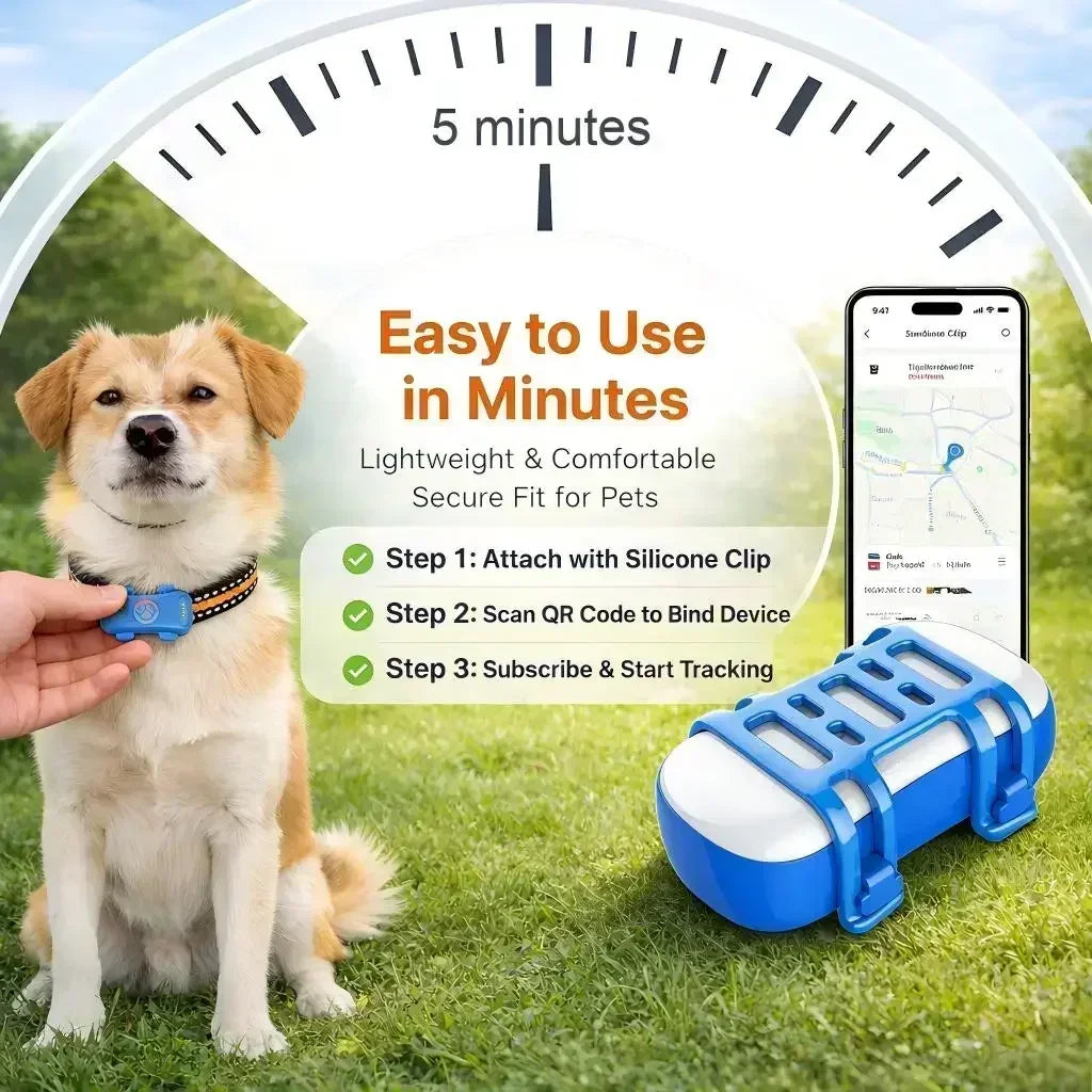 WANWAYTECH GPS Pet Tracker 4G For Dogs And Cats With Real Time Tracking