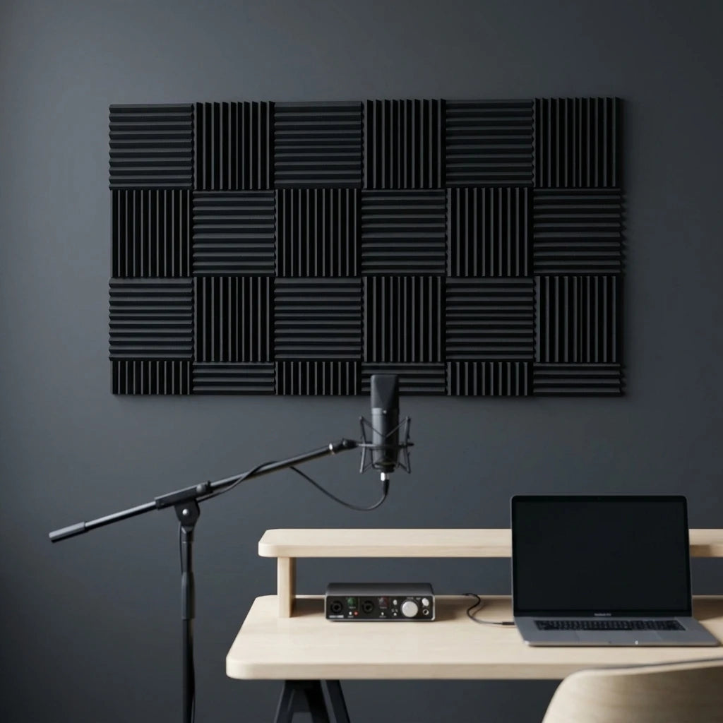 52 Pack Acoustic Foam Panels for Home Recording Studio