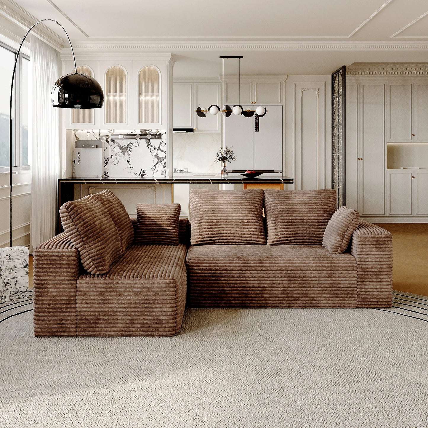 Sdorens L Shaped Cloud Sectional Sofa Modern Modular Couch