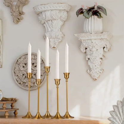 6-Piece Metal Candlestick Holders Set For Home And Wedding Decor