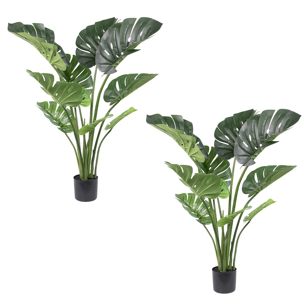 Artificial Monstera Tree Tropical Plant With Pot Indoor Outdoor Decor