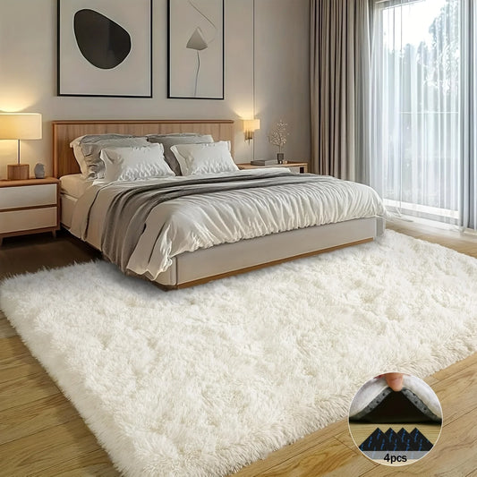 NONED Shaggy Non-Slip Rug Soft Plush Carpet for Living Room