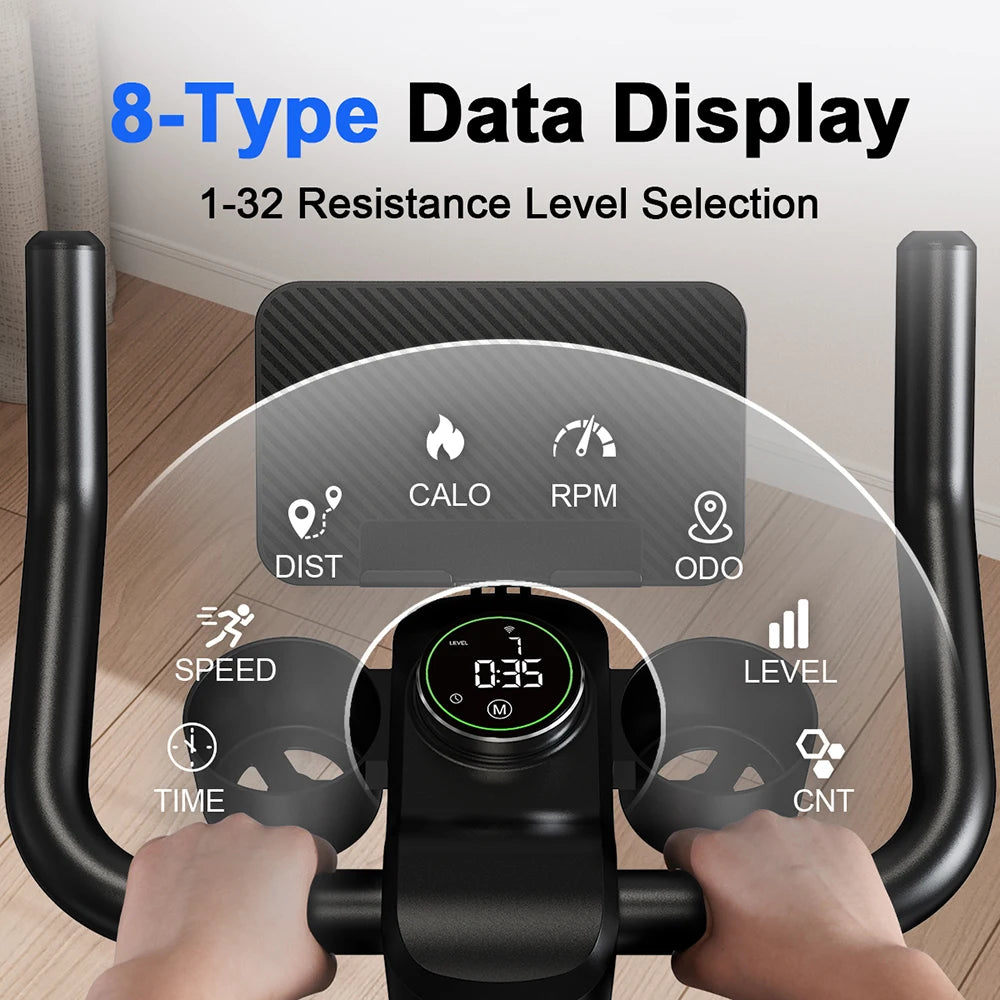 Superun 32 Level Magnetic Resistance Exercise Bike for Home