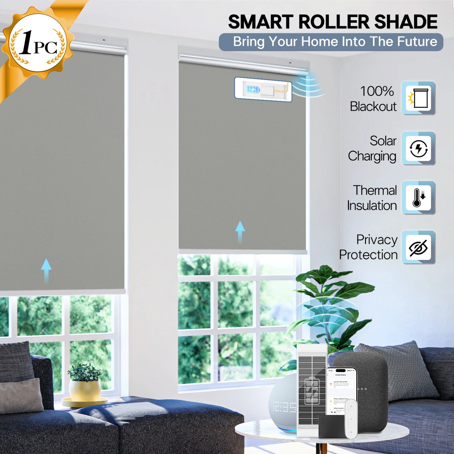 Format Electric Roller Shades With Remote Control For Windows