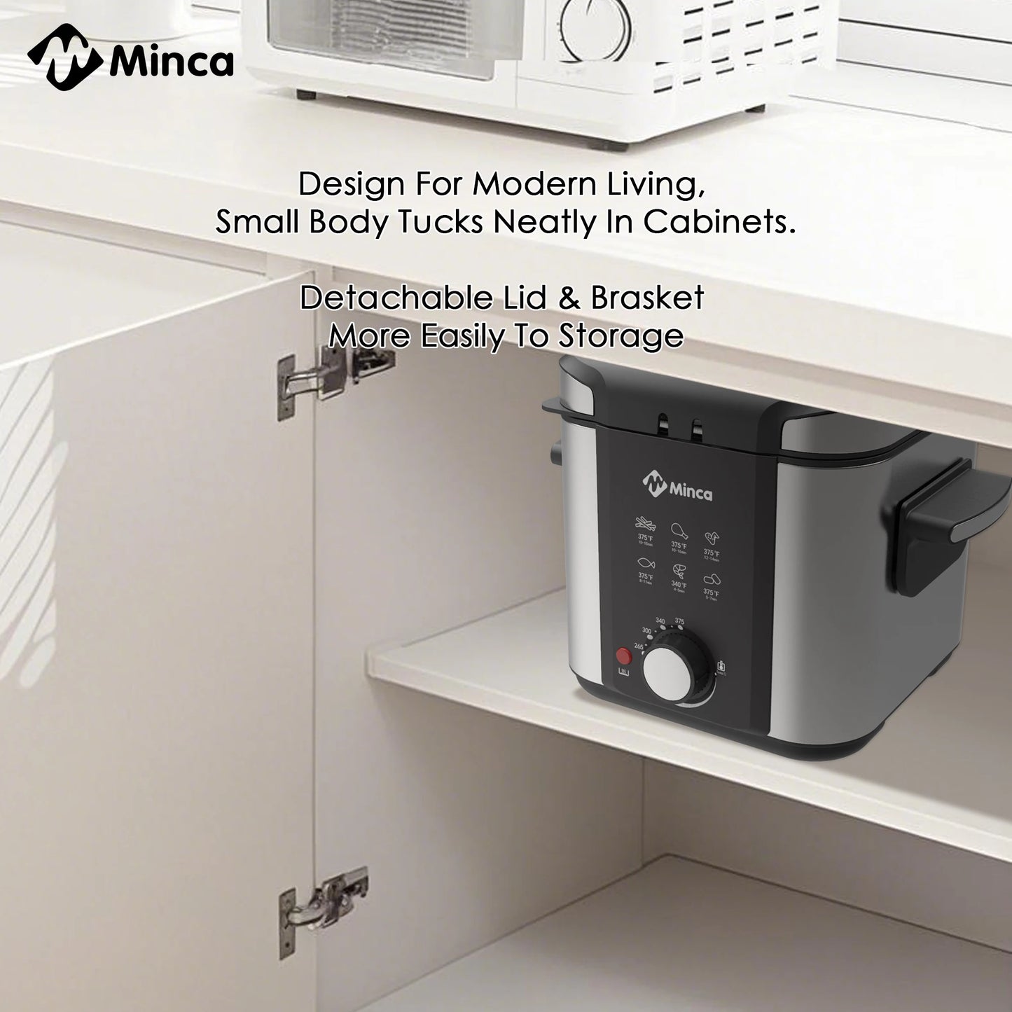 Minca Electric Deep Fryer With Viewing Window And Removable Basket