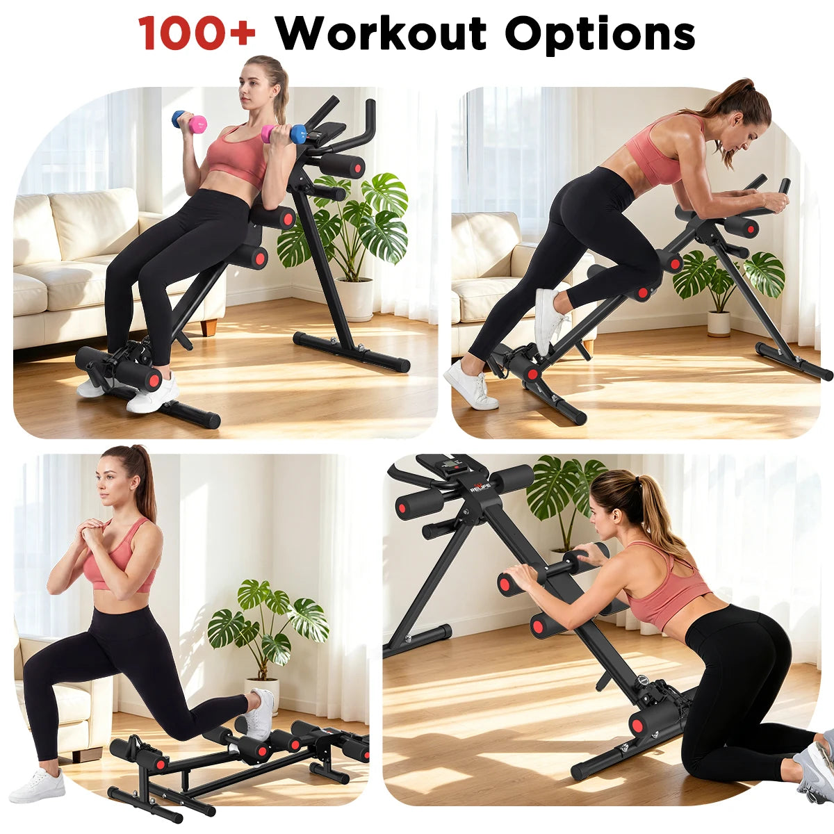 5 In 1 Adjustable Ab Trainer Resistance Bands Foldable Workout