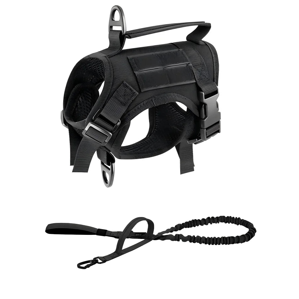Tactical Cat Harness Adjustable And Leash Set Escape Proof Soft Mesh With Handle