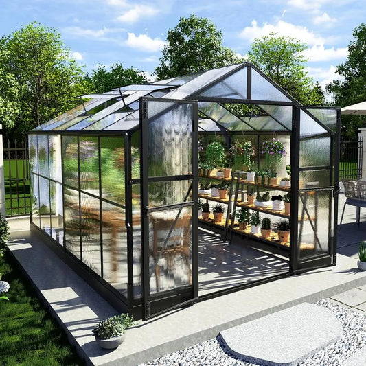 Walk-In Greenhouse With Vent Windows And Lockable Door