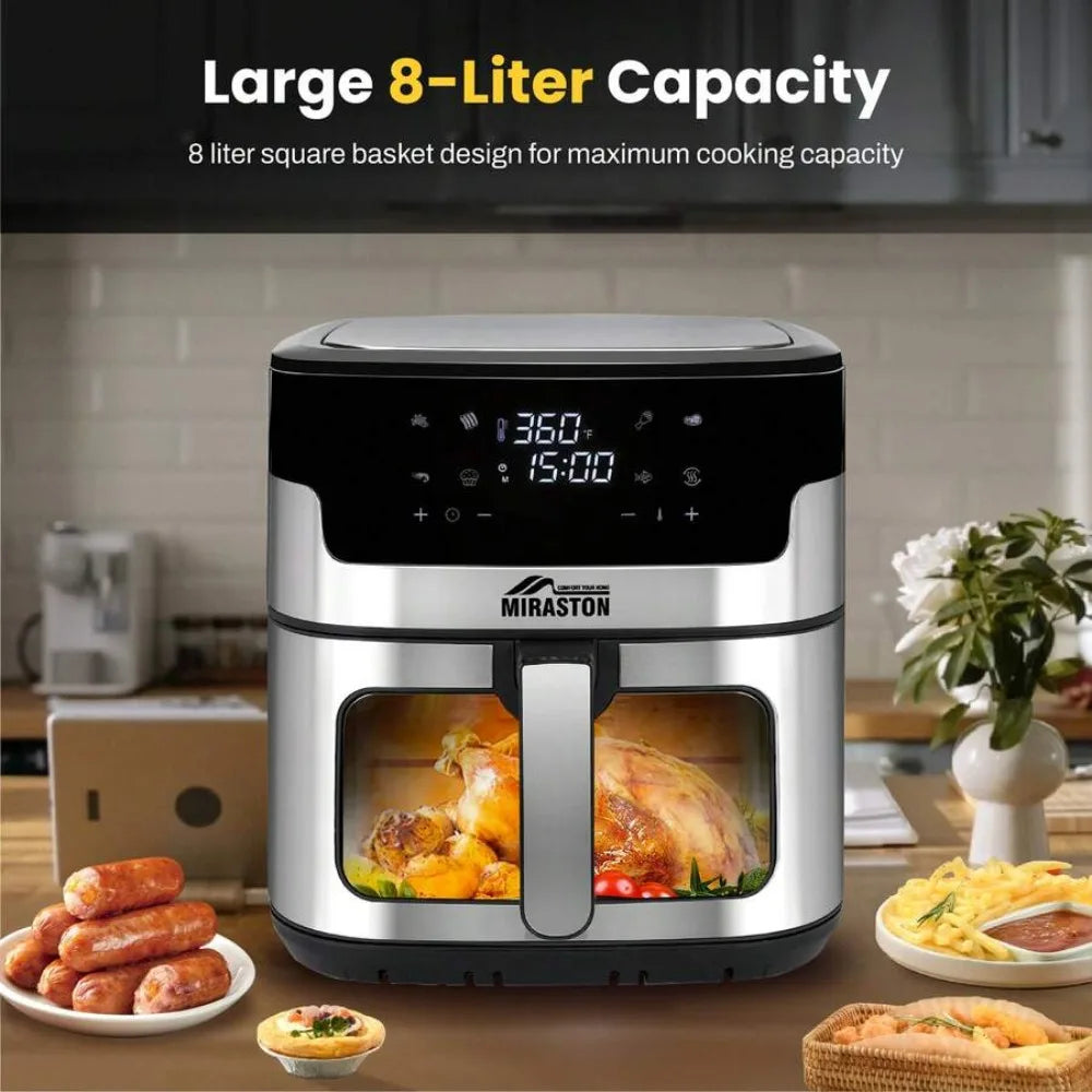 XMSJ Air Fryer With Smart Touch Screen And Eight Presets