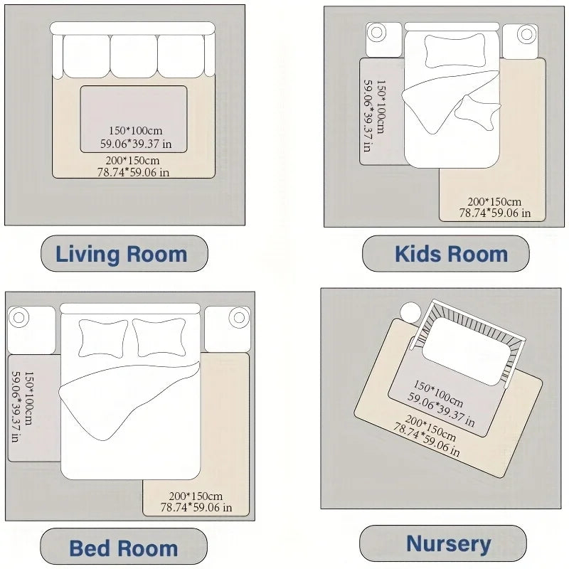 Huloo Sleep Memory Foam Playpen Mat With Non Slip Backing