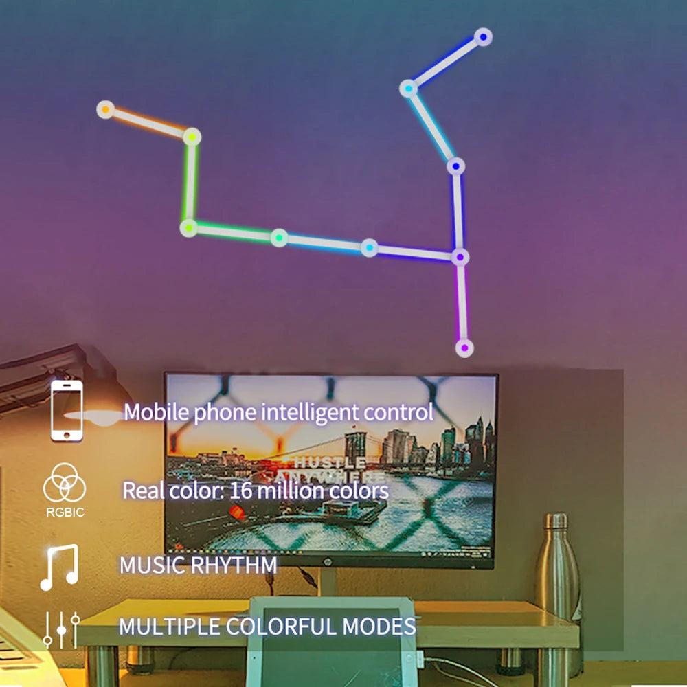 Wiscolor LED RGB Smart Wall Light With WiFi App Backlight