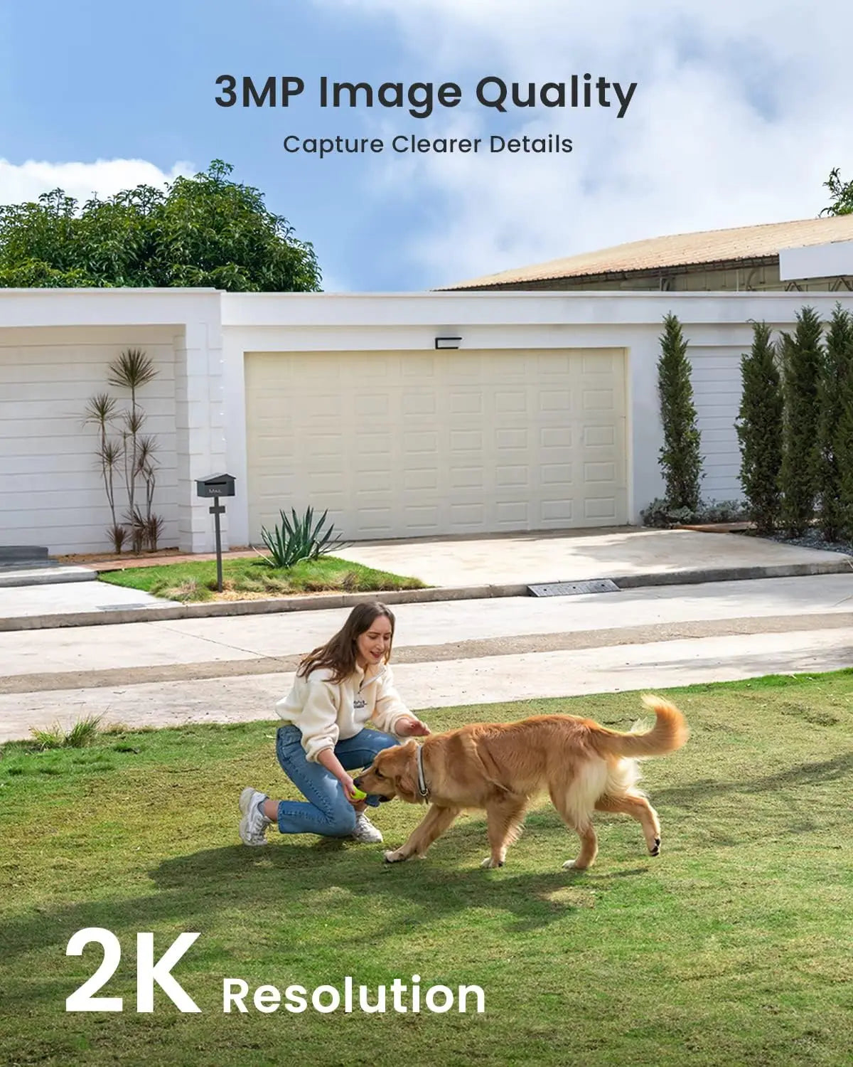 IEGEEK 2K Wireless Outdoor Security Camera With AI Human Detection