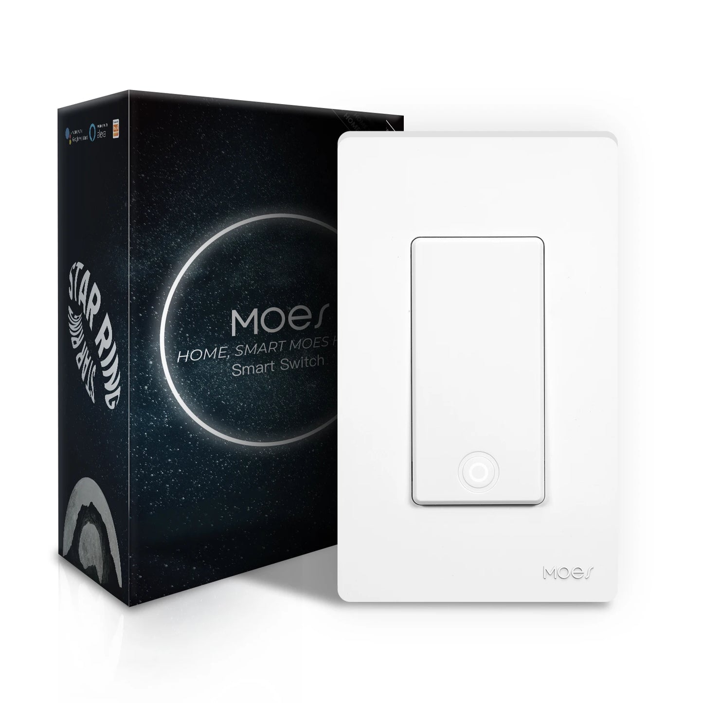 MOES Smart WiFi Push Button Light Switch 3 Way Tuya Voice Control