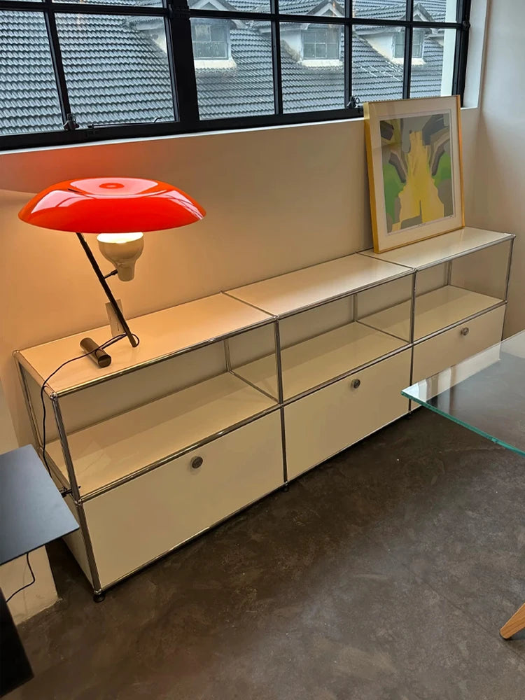 Bigcityfur TV Stand and Corner Cabinet Metal Storage
