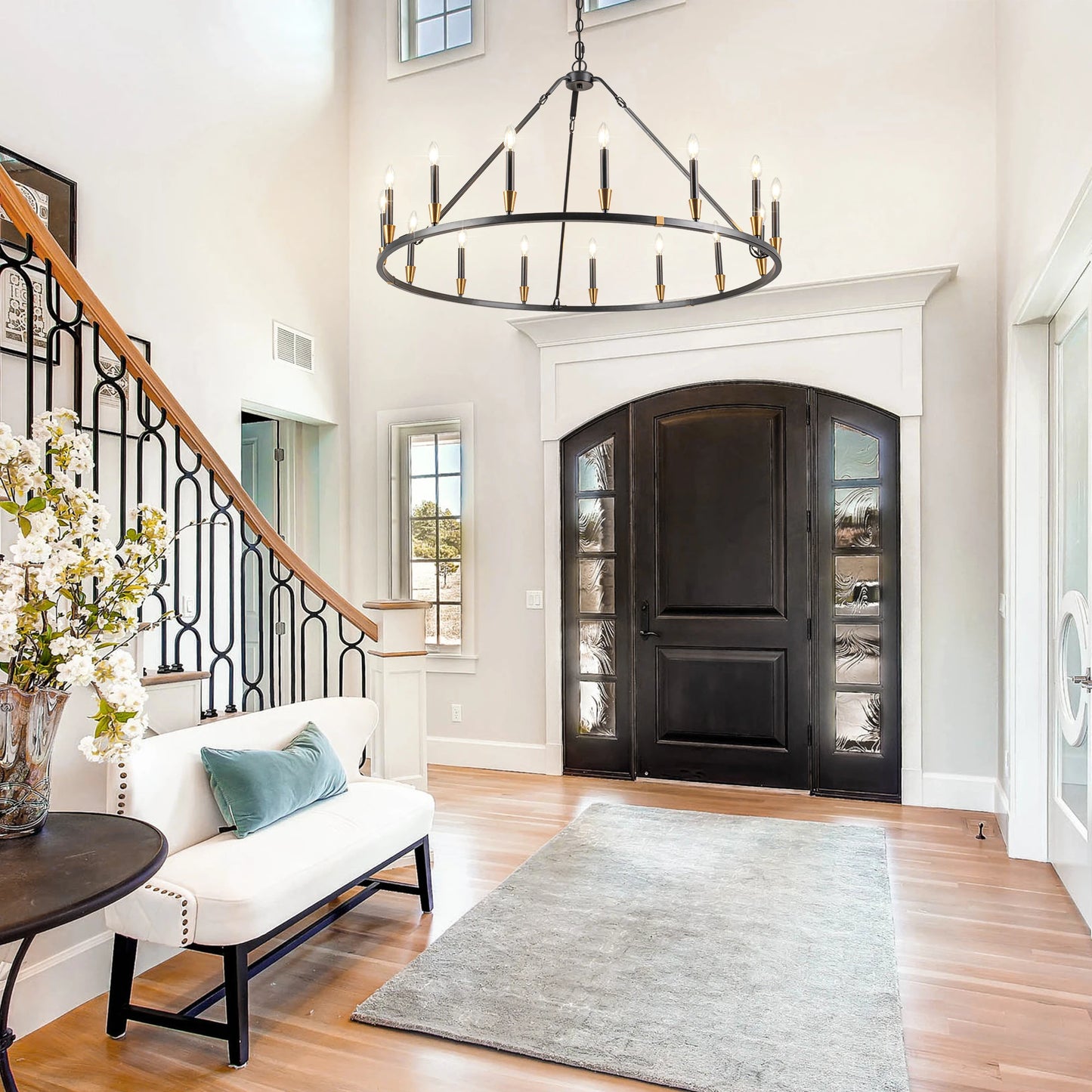 15 Light Wagon Wheel Chandelier For Dining Room And Hall