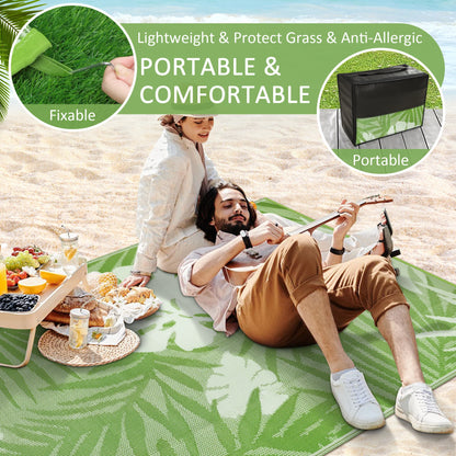 Outdoor Rug Waterproof Recycled Plastic Straw Patio Carpet