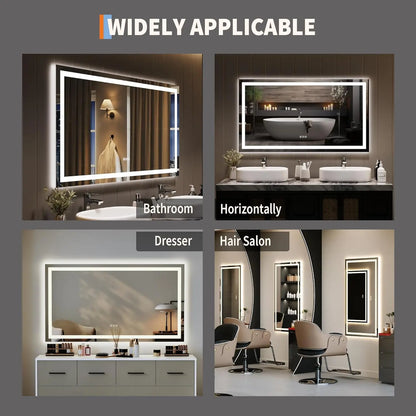 TWISTER.CK LED Bathroom Mirror With Memory Anti Fog Dimmable