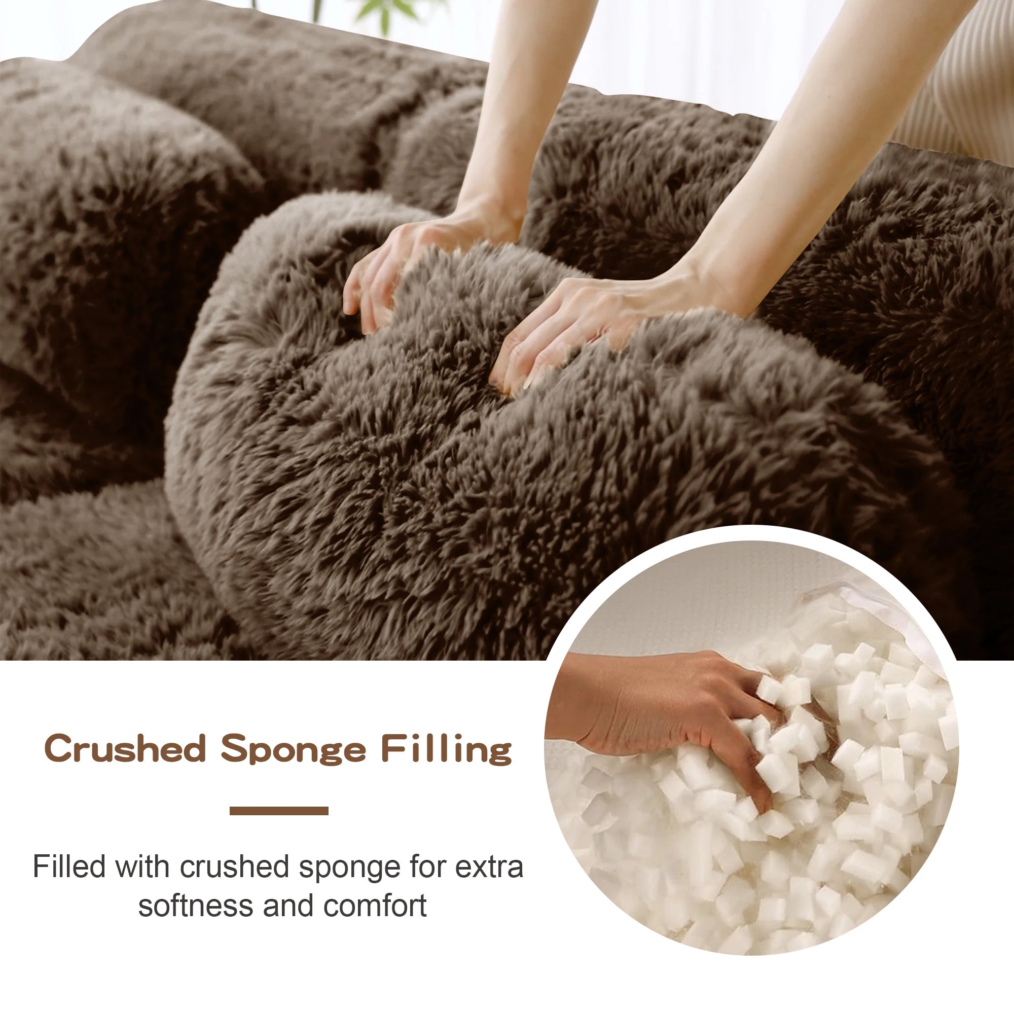 Comfortable U Shaped Modular Sofa With Ergonomic Boneless Design