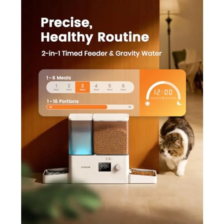 Automatic Cat Feeder and Water Dispenser With LCD Display