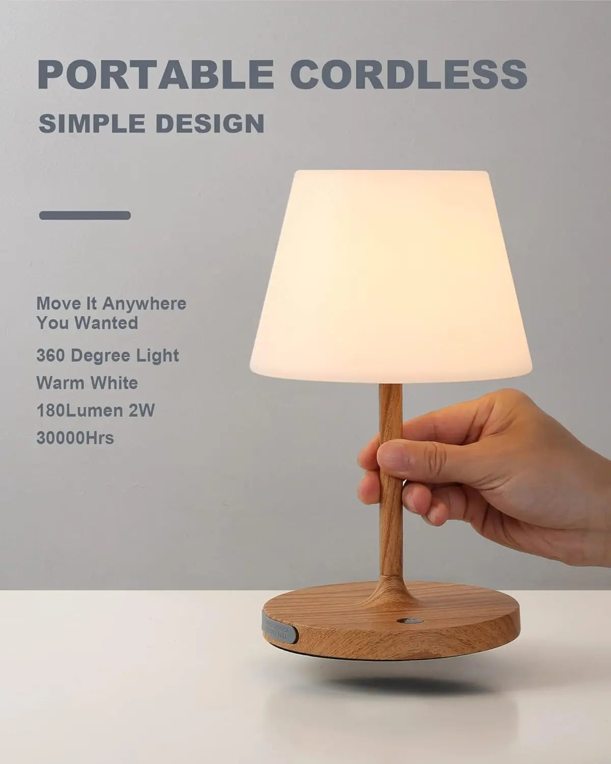 Waterproof Rechargeable LED Table Lamp With Touch Dimmable