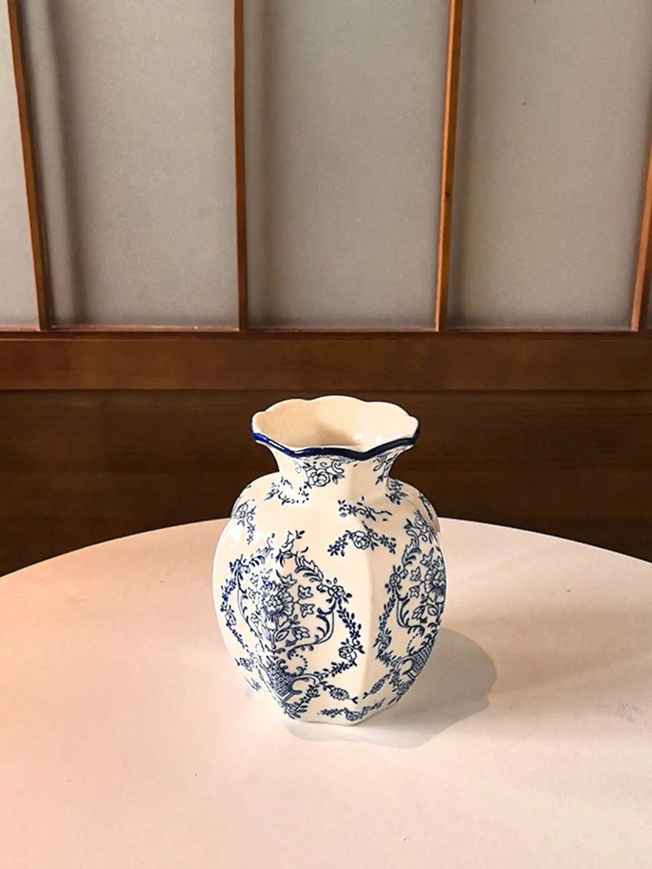 Porcelain Vase Chinese Retro Floral Decor Living Room Office