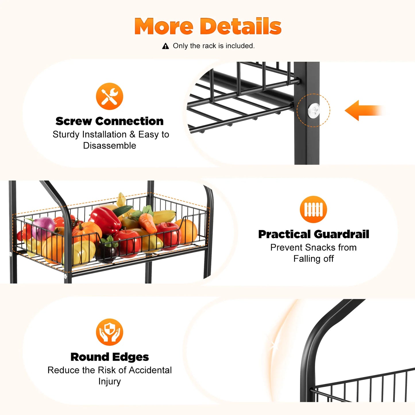 Bymaocar 4-Tier Wheel Display Rack Cart