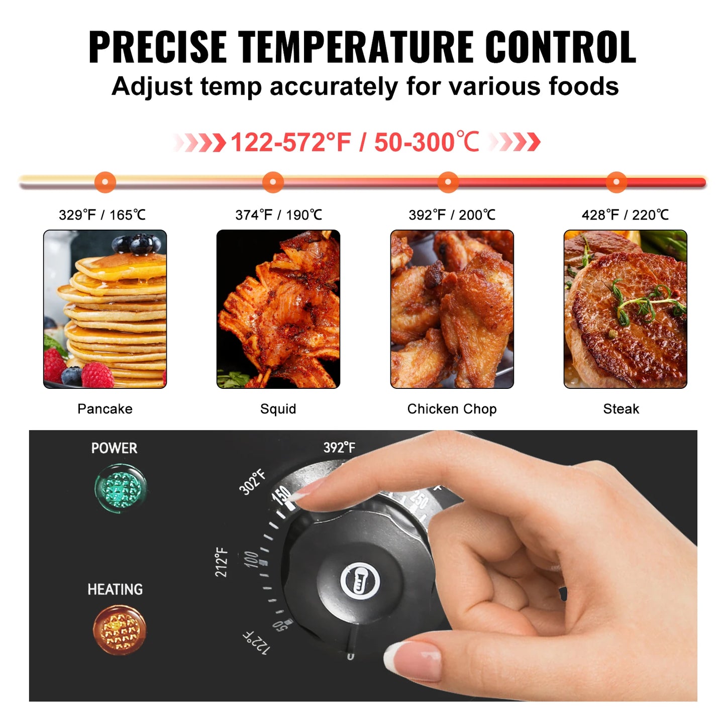 SucceBuy Commercial Electric Grill Flat Pan Stainless Steel Griddle