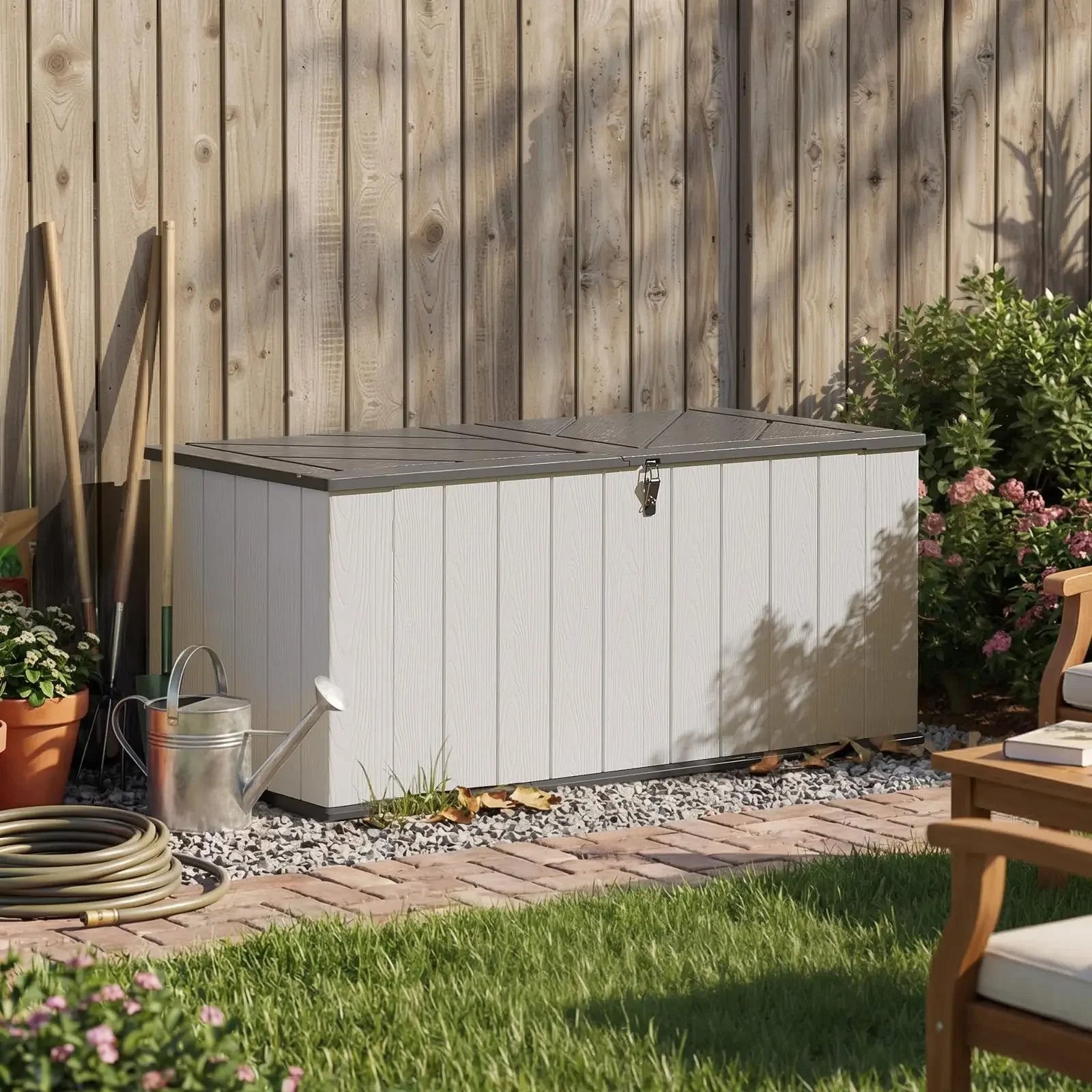 Aoxun Resin Outdoor Storage Shed With Floor For Patio