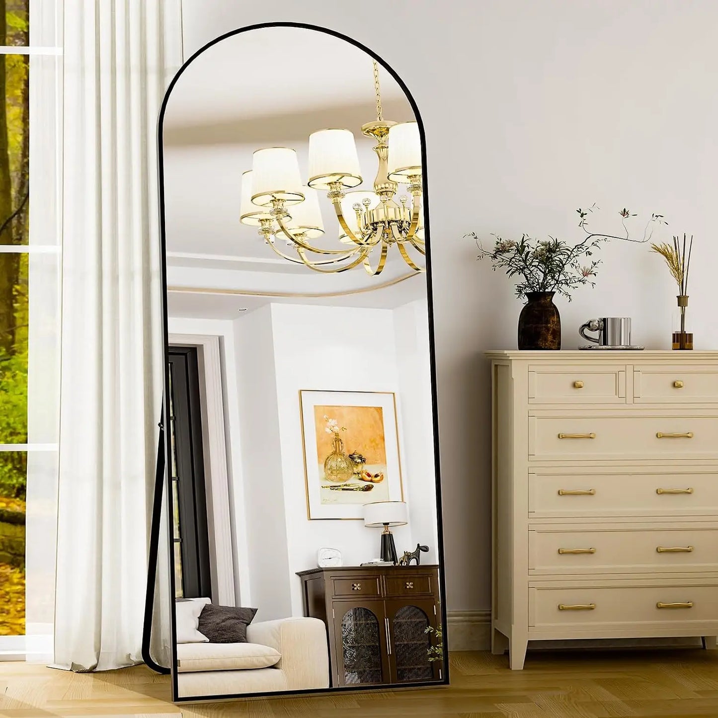 HARRITPURE Full Length Mirror With Aluminum Frame For Home