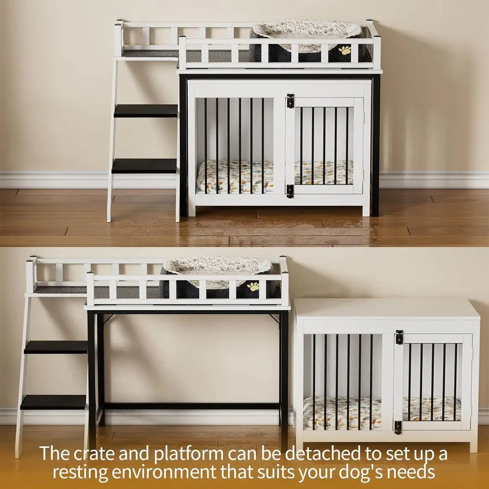 Dog Window Perch Bunk Bed With Stairs And Indoor Storage